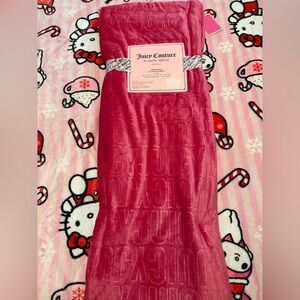 Juicy Couture Vibrant Pink Plush Throw